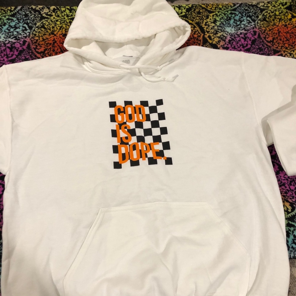 White hoodie